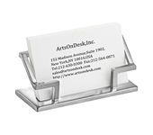 ArtsOnDesk Modern Art Business Card Holder St201 Stainless Steel Satin Finish Patented Luxury High-end Desk Accessory Business Card Stand Case Office Organizer Holiday Gift Father's Day Gift.