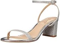 Badgley Mischka Women's Danni Ii Heeled Sandal, Silver Fabric, 7 UK