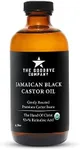 Jamaican Black Castor Oil USDA Certified Organic - (120 mL) Cold Pressed, Unrefined Castor Oil in Glass Bottle; Jamaican Black Castor Oil for Eyebrow, Eyelash, and Hair Growth (4.25 Ounces)