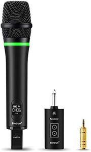 Bietrun Wireless Microphone Rechargeable, 168FT Range Bluetooth Microphone Wireless (Work 7 hrs) with 1/4'' Output, UHF Metal Handheld Dynamic Mic for Karaoke Machine/PA System/Speaker/Church/Wedding