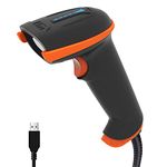 Tera 1D 2D QR Barcode Scanner Wired USB Handheld Support PDF417 Data Matrix 1D Bar Code Reader for Windows Mac Linux Plug and Play for Mobile Payment Convenience Store Supermarket Warehouse D5100Y