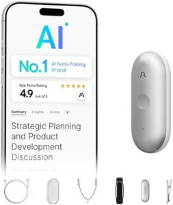 AI Voice Recorder, PLAUD NotePin Voice Recorder, App Control, AI Notetaker, AI Transcribe & Summarize Support 112 Languages, 64GB Memory, Audio Recorder for Lectures, Meetings, Sliver