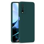 Pikkme Mi Redmi 9 Power Back Cover Soft Matte Liquid Silicone TPU | Camera Protection | Shockproof Slim Back Case for Mi Redmi 9 Power (Green)