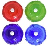 KONG Dog Squeezz Ball Medium Assorted Colors Green, Red, Blue, Purple 4pk