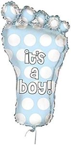 Unique Baby Boy Foot Giant Shape It's a boy Foil Balloon, Multi, 78.5cm (31")