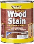 Everbuild Satin Wood Stain – Indoor And Outdoor Use – Weatherproof – UV-Resistant – Quick Drying – Solvent Free – Dark Oak – 750ml