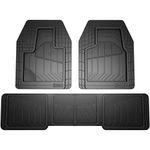 Dickies® 5-Piece Black Maximum Coverage Car, Truck, SUV Floor Mats, All Weather Protection, Auto, Universal, Custom, Set, Front, Back (80103ADC)