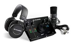 M-Audio USB C Audio Interface, XLR Condenser Microphone and Studio Headphones for Recording, Podcasting, Streaming with HD Sound - AIR192x4 VSPro