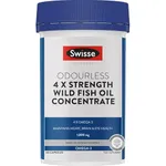 Swisse 4X Strength Fish Oil (1800mg Omega 3 In Single Capsule) Highest Fish Oil Strength - Recommended For Gym Goers & Active Individuals, 60 Capsules (1 Capsule Per Serving)