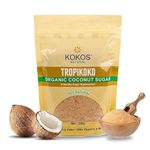 Kokos Natural- Tropikoko Organic Coconut Sugar - 250 Gm | 100% Natural Sugar Replacement | Contains 15 Essential Vitamins and Minerals | Organic Sugar | Sugar Substitute | Pack of 3