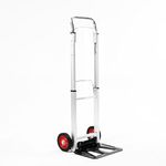 LEADALLWAY Hand Truck Dolly Aluminum Foldable Hand Cart with 15cm Wheels 100kg Capacity