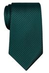 Retreez Men's Tie with Stripe Textured - Dark Green