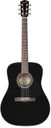 Fender CD-60 Dreadnought V3 DS Acoustic Guitar in Black with Walnut Fretboard, Great for Beginners, Comes with Free Virtual Lessons