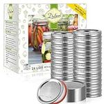 Dalzom® 48Pcs Canning Lids with Rin