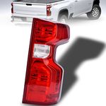 Nakuuly Tail Light Assembly Compatible With 2019-2023 Chevy Silverado 1500 2500HD 3500HD Halogen Type NON-LED Model Right Passenger Side Taillights Brake Signal Rear Lamp with Bulb and Harness