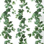 Betylifoy Artificial Ivy Garland 3Pcs, 6.7Ft Fake Ivy Vines with Leaves Faux Hanging Plants Greenery Decoration for Walls, Windows Wedding Party Indoor and Outdoor Decor (3, Green)