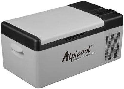 Alpicool EC15 15L Électrique Réfrigérateur Portable Réfrigérateur de Voiture 12/24V Camping congélateur pour Maison,voiture ou camion 20°C à -20°C (Batterie non incluse)