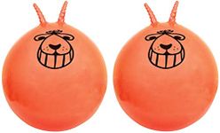 2x Adults Giant Inflatable Blow Up Bouncing Jumping Retro Space Hopper Outdoor Garden Game Orange