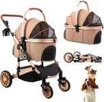Pet Stroller with 4 Wheels, Foldabl