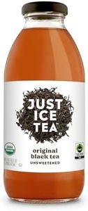 Just Ice Tea Organic Iced Tea, 16 Fl Oz Glass Bottles (Pack of 4) (Original Black Tea)