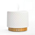 Buba Essential Oil Diffuser,280ML Water Capacity, Ceramic Cover & Bamboo Base, by ZEIGGA LAB