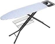 Honey-Can-Do Adjustable Deluxe Ironing Board with Iron Rest, Bronze/Blue, 29"-36"