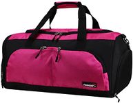 foolsGold Large Sports Holdall Duffel Bag - Black/Pink