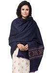 tweedle Woolen Blue Kullu Shawl/Stole for Women, Warm and Soft Winter Wrap for Ladies/Girls (Size – 40 x 80 inch)