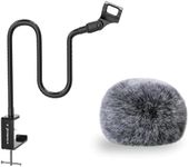 ZealSound Microphone Furry Windscreen black and Upgrade Microphone Gooseneck 19 inch