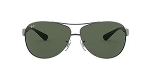 Ray-Ban Aviator Sunglasses, Black (GUNMETAL Black), 63