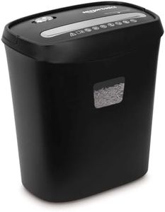 Amazon Basics 10 (A4) Sheet Cross Cut Paper and Credit Card Shredder | 14 Liter Waste Basket Capacity | for Office and Home Usage | 1 Year Brand Warranty
