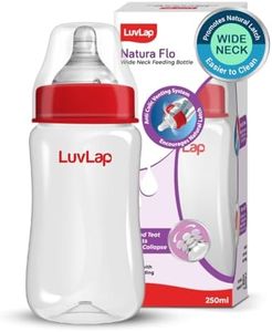 LuvLap Anti-Colic Wide Neck Natura Flo Baby Feeding Bottle, 250ml, New Born / Infants / Toddler upto 3 years, BPA Free