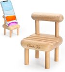 Cheukkee Cute Wooden Phone Stand for Desk,Wood Mini Chair Phone Dock Cradle Tablet Holder,Fully Assembled,Portable,Adjustable Viewing for Cell Phones,Pads,Kindles,Switches,Tablets,E-Readers