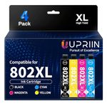 802 Ink Cartridges Remanufactured Replacement for Epson 802 T802 802XL Ink Cartridges Combo Pack for Workforce Pro WF-4720 WF-4730 WF-4734 WF-4740 EC-4040 EC-4030 EC-4020 (4 Pack)