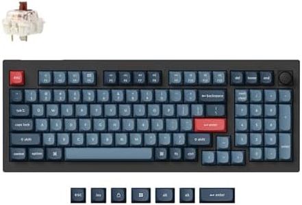 Keychron V5 Max Custom Wireless Mechanical Gaming Keyboard with Number Pad, 96% Layout QMK/VIA 2.4 GHz/Bluetooth 5.1/Wired, RGB Backlit Hot-Swappable Gateron Brown Switch for Mac Windows Linux