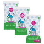 Dapple Baby Breast Pump Wipes, 25 Count (Pack of 3), Fragrance Free, Plant Based & Hypoallergenic Breast Pump Wipes - Removes Milk Residue, Leaves No Taste - Convenient Wipes Pouch