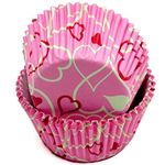 Chef Craft Paper Patterned Cupcake Liners, 50 Count, Pink/White/Red