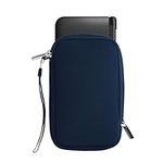 kwmobile Carrying Case Compatible with Nintendo 3DS XL - Neoprene Console Pouch with Zipper - Navy Blue