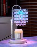 Candle Warmer Lamp with Timer & Dimmable Crystals Candle Lamp Warmer with RGB Mode, Adjustable Height Electric Candle Warmer with 3 Bulbs for Women Mom House Warming Gifts New Home Room Decor