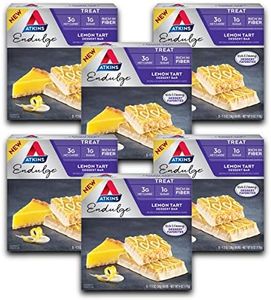 Atkins Endulge Treat Lemon Tart Dessert Bar. Rich and Creamy Dessert Favorites. Keto-Friendly. (30 Bars)