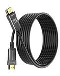 BlueRigger 8K Fiber Optic HDMI Cable 75FT (48Gbps, in-Wall CL3 Rated, eARC, 8K 60Hz, 4K 144Hz, HDCP 2.3, HDR10+) Ultra High Speed Long HDMI AOC 2.1 Cable - for Gaming, VR, HDTV, Monitor, PC