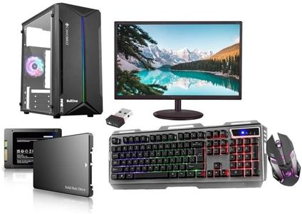 BullOne All-in-One Desktop Computer Set (i5 4rd Gen| 8GB RAM| 256 GB SSD | 500GB HDD | GT610 Graphic Card 2GB | WiFi |19" HD LED Monitor| RGB KB & Mouse| WiFi| Windows 10 Pro| MS Office)