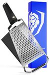 DALSTRONG Professional Wide Cheese Grater - Course - #304 Stainless Steel Blade - G10 Handle Kitchen Shredder - w/Blade Cover - Hard/Medium Cheese, Shallots, Garlic, Ginger - NSF Certified