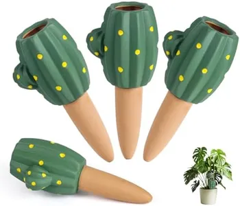 4Pack Terracotta Watering Spikes for Indoor Plants,Self Watering Planter Insert for Pot Planters Devices, Plant Waterer Self Watering Stakes While Away