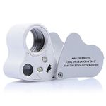 KINGMAS 2 Lens 30x 60x Illuminated Jewelry Eye Loupe Jewelers Magnifier Magnifying with LED Lighting