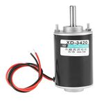 XD-3420 DC12V 30W CW/CCW Permanent Magnet Brush DC Motor 3500RPM Reversible Electric Gear Motor High Speed Low Noise for DIY Generator (12V 3500rpm)