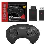 BIG6 CONTROL PAD SEGA GENESIS 2.4 GHZ WIRELESS (USB&GEN PORT DONGLE) CONTROLLER