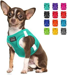 CollarDirect Step-in Reflective Dog Harness - Any Weather Air Mesh for Small and Medium Dogs Easy to Put On and Off (Size M, Light Green)