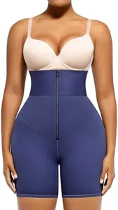 SHAPELLX Short Shapewear Leggings Tummy Control Shorts for Women High Waist Corset Shorts Shapewear Leggings with Zipper