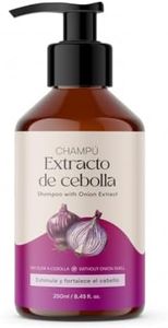 QKnatur - Champú Anticaída con Extracto de Cebolla Roja (250 ml). Contiene Activos para Fortalecer el Cabello y Estimular su Crecimiento. Para Todo Tipo de Cabello. SIN Olor a Cebolla